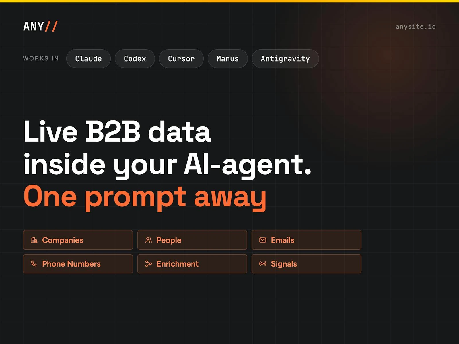 Anysite.io screenshot 1