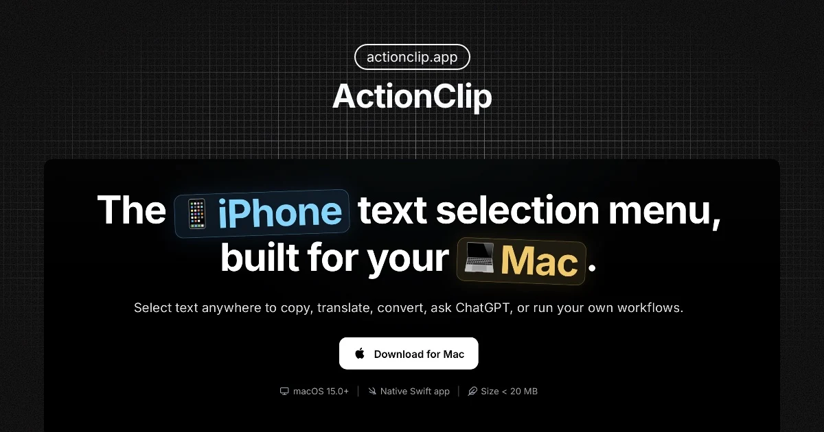 ActionClip preview
