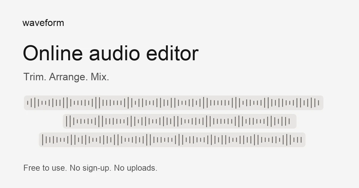 Waveform preview