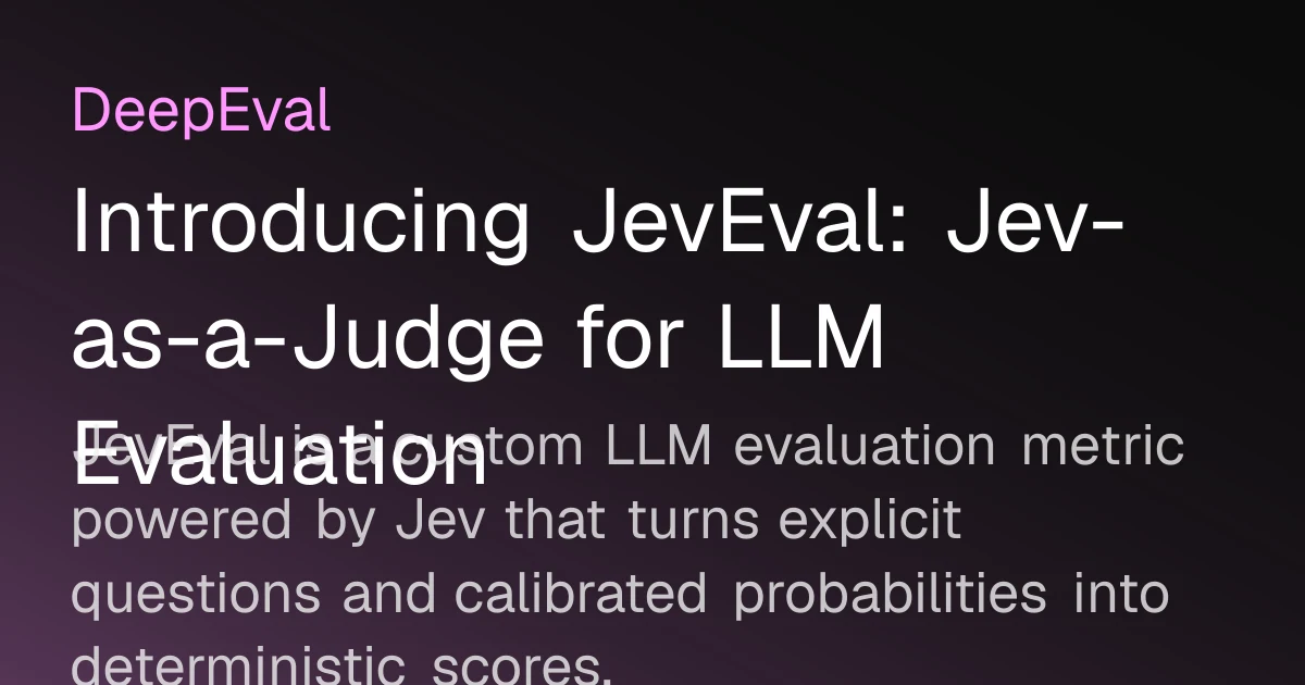 JevEval preview
