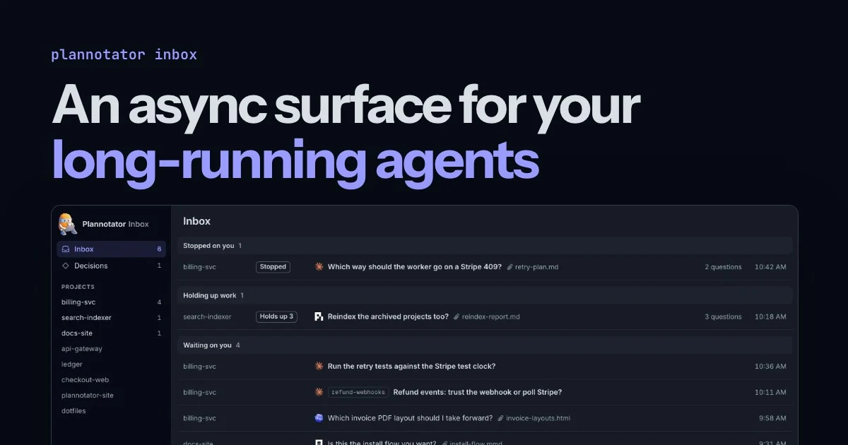 Plannotator Inbox preview