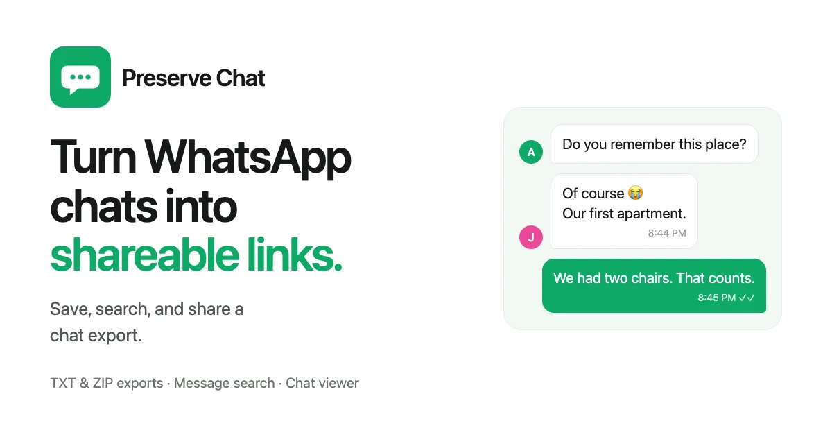 Preserve Chat preview