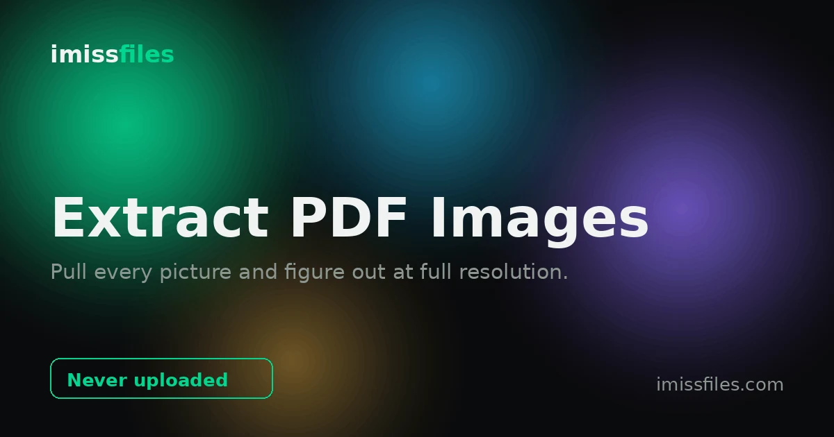 Extract Images from PDF (Original Quality) preview