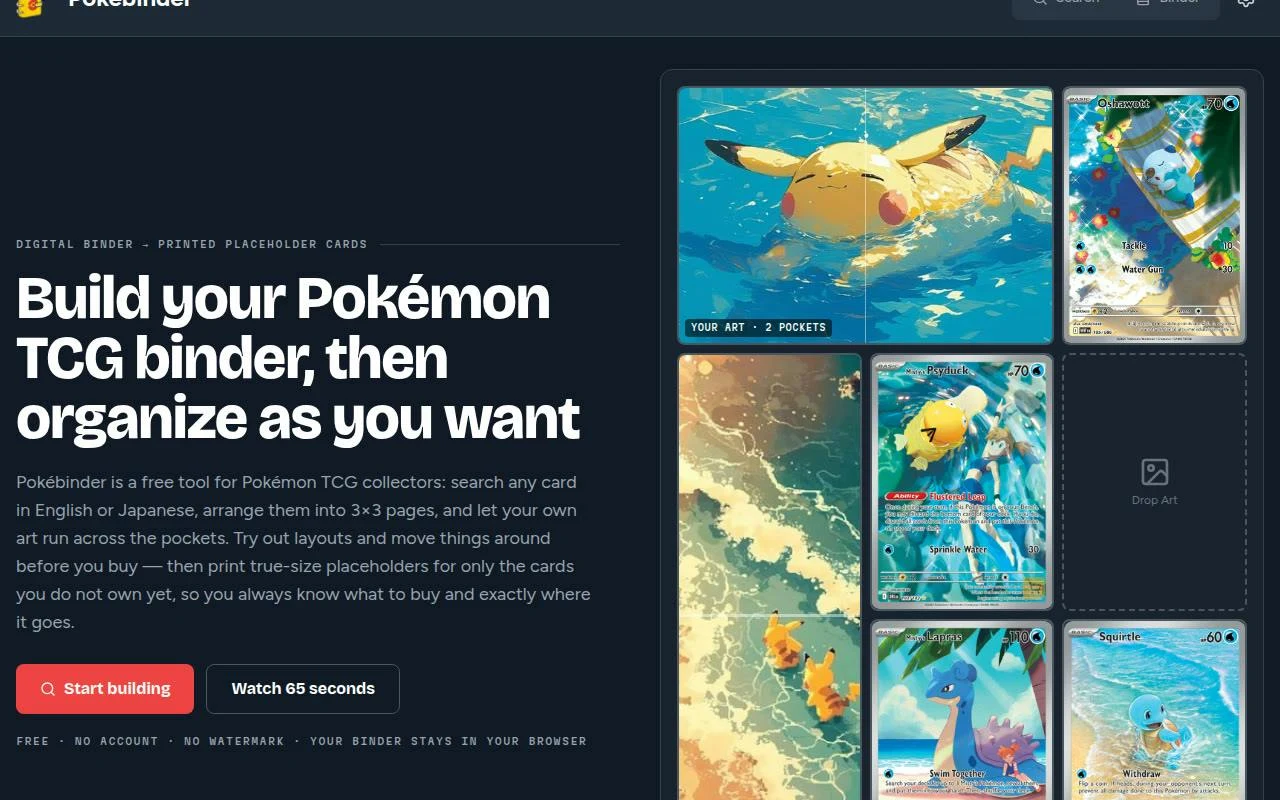 Pokébinder screenshot 1