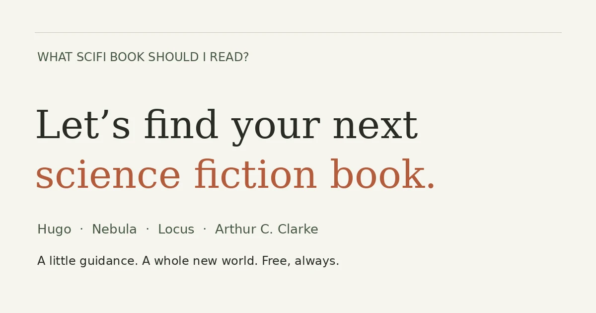 What SciFi Book Should I Read? preview