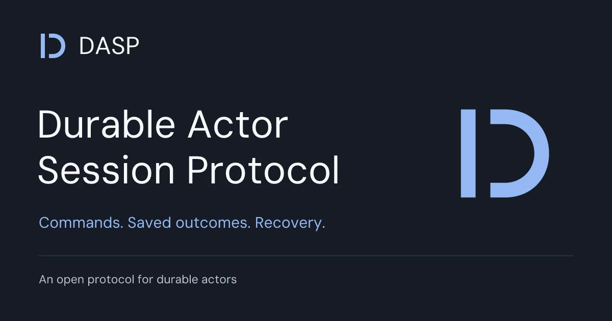 Durable Actor Session Protocol (DASP) preview