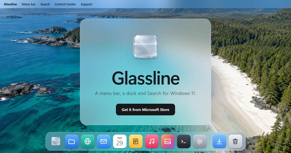Glassline for Windows preview