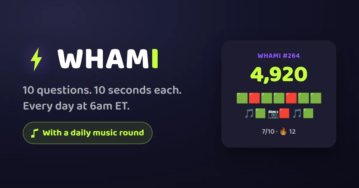 WHAMI — Daily Trivia preview