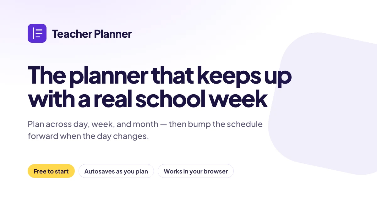 Teacher Planner preview