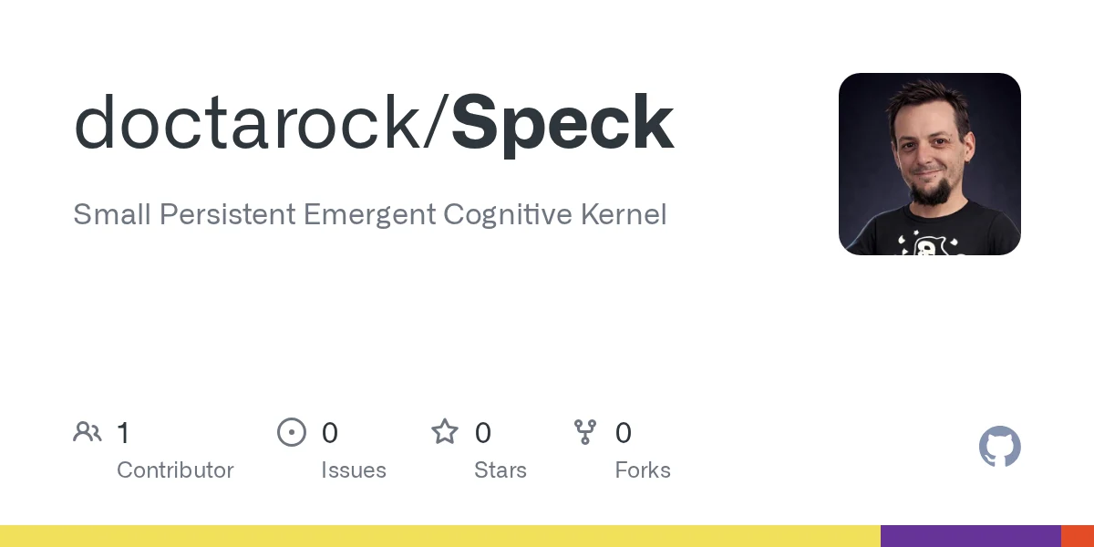 SPECK Small Persistent Emergent Cognitive Kernel preview