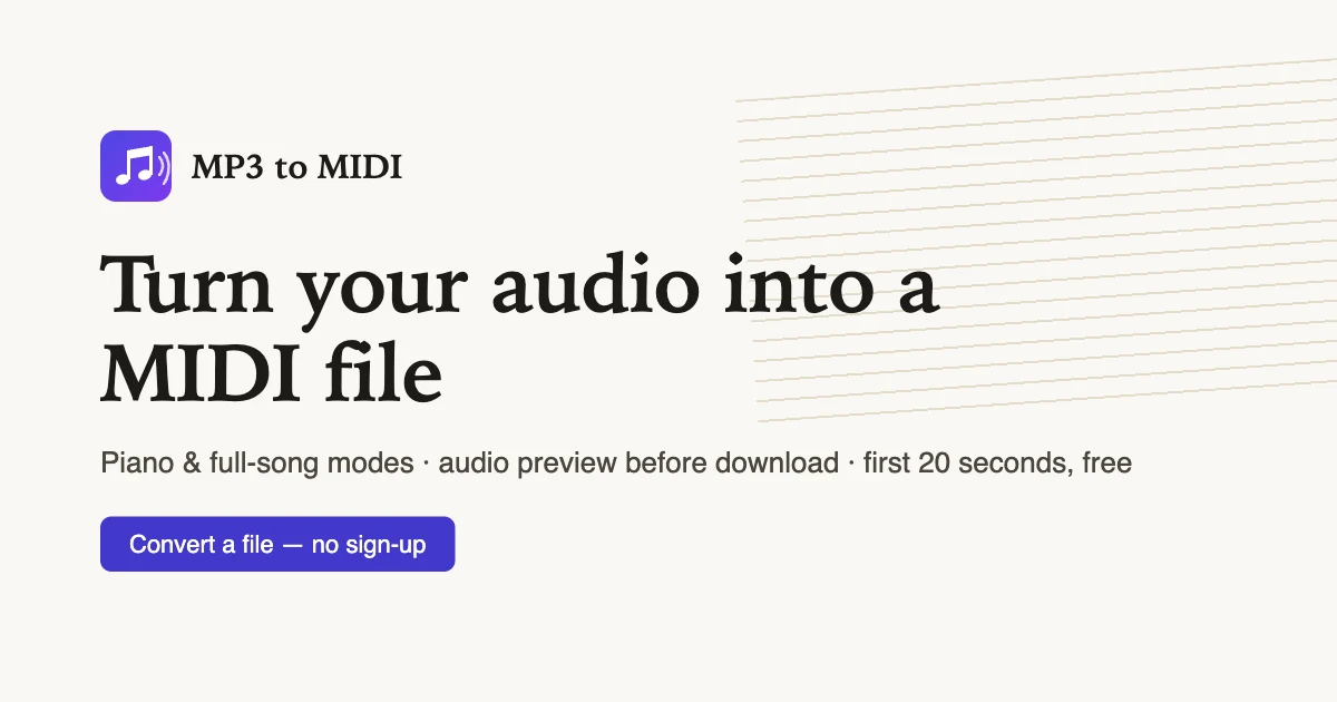 MP3 to MIDI preview