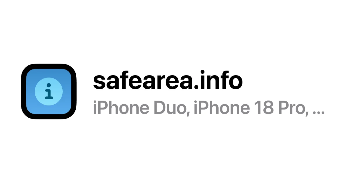 Safe Area Insets & Reserved Regions for iPhone Duo, iPhone 18 Pro & More preview