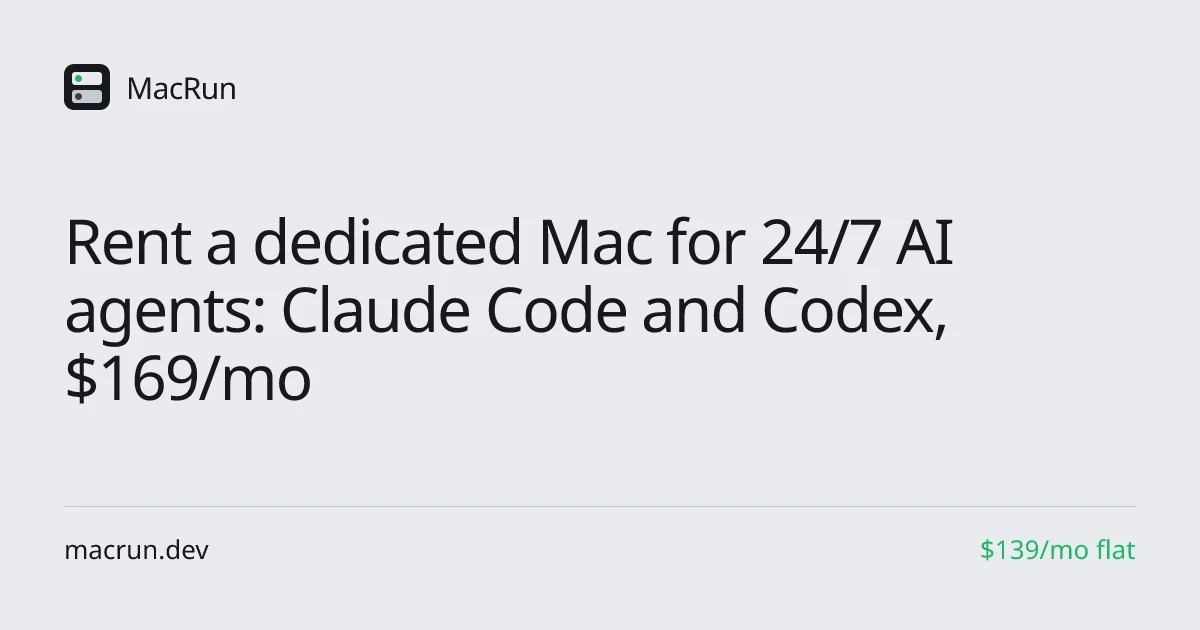 MacRun Agent Macs preview