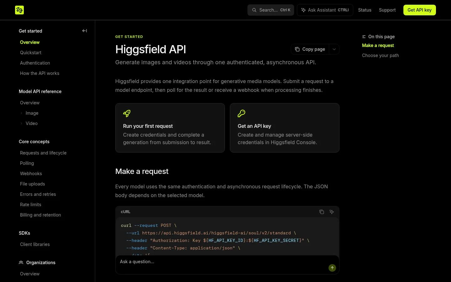 Higgsfield API screenshot 2