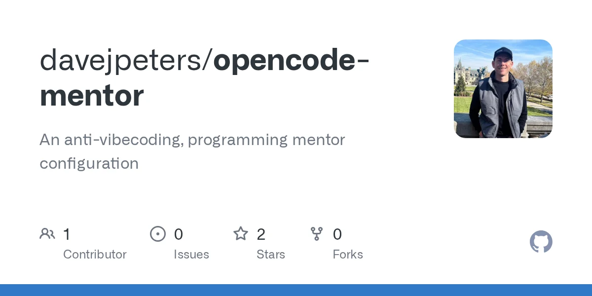 OpenCode Mentor preview