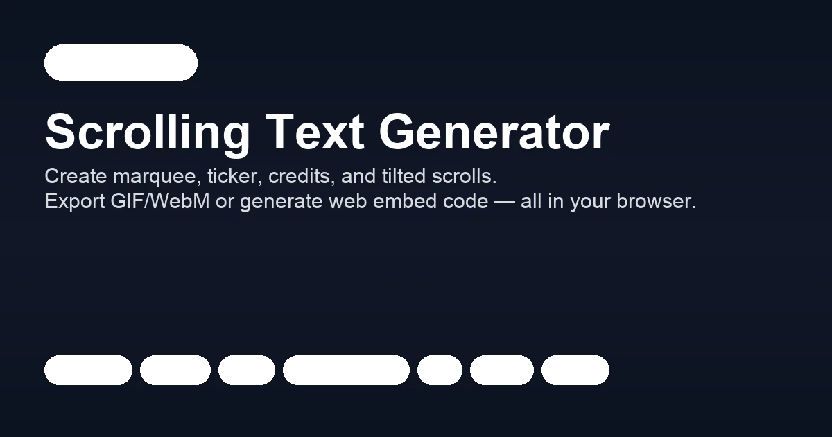 Scrolling Text Generator preview