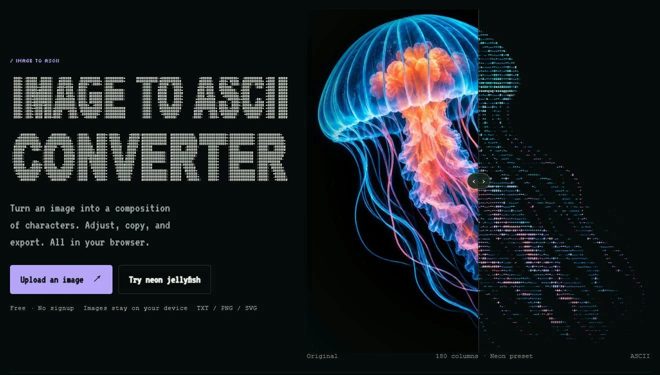 Image to ASCII screenshot 1