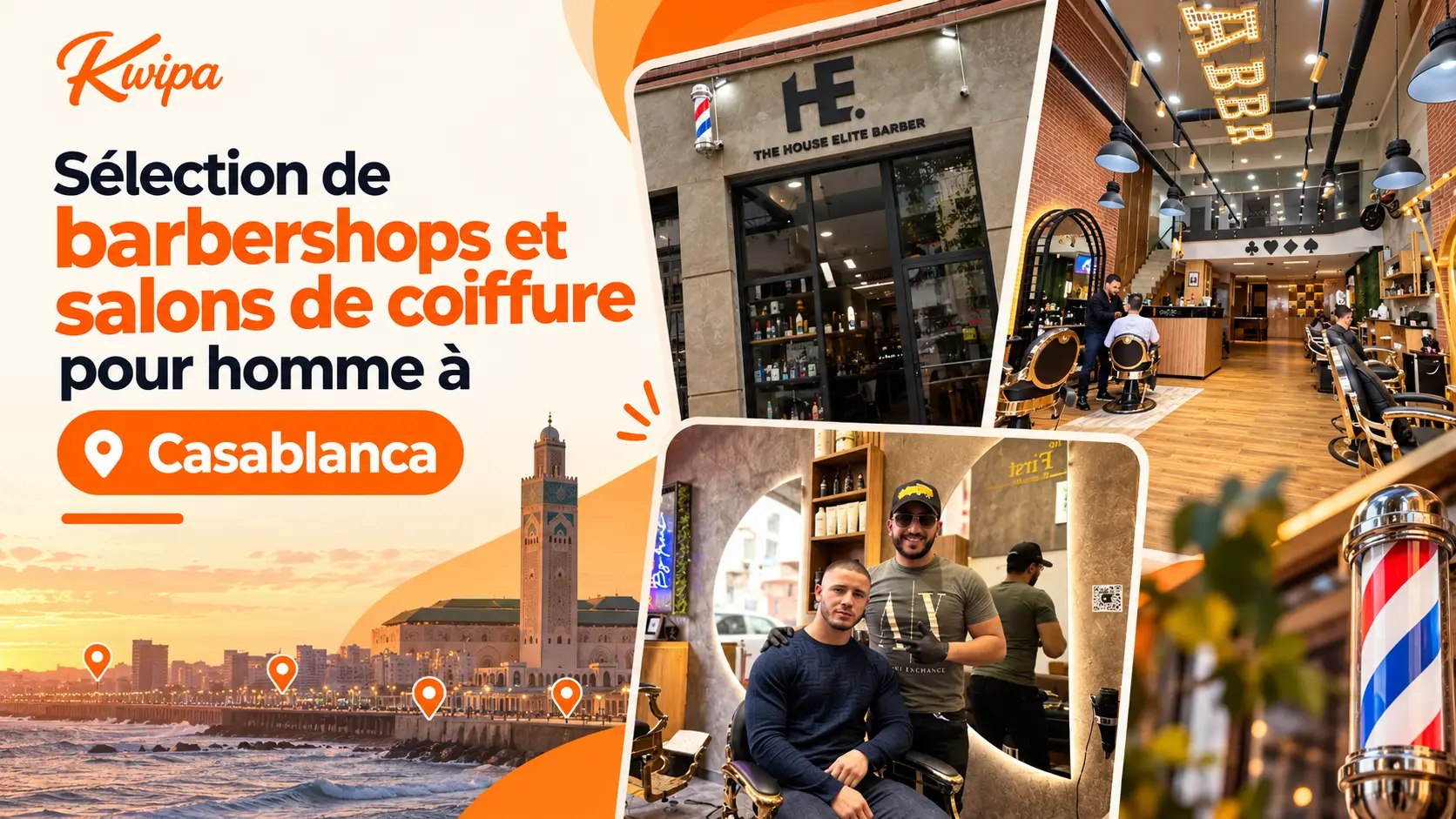 Sélection de barbershops et salons de coiffure pour homme à Casablanca