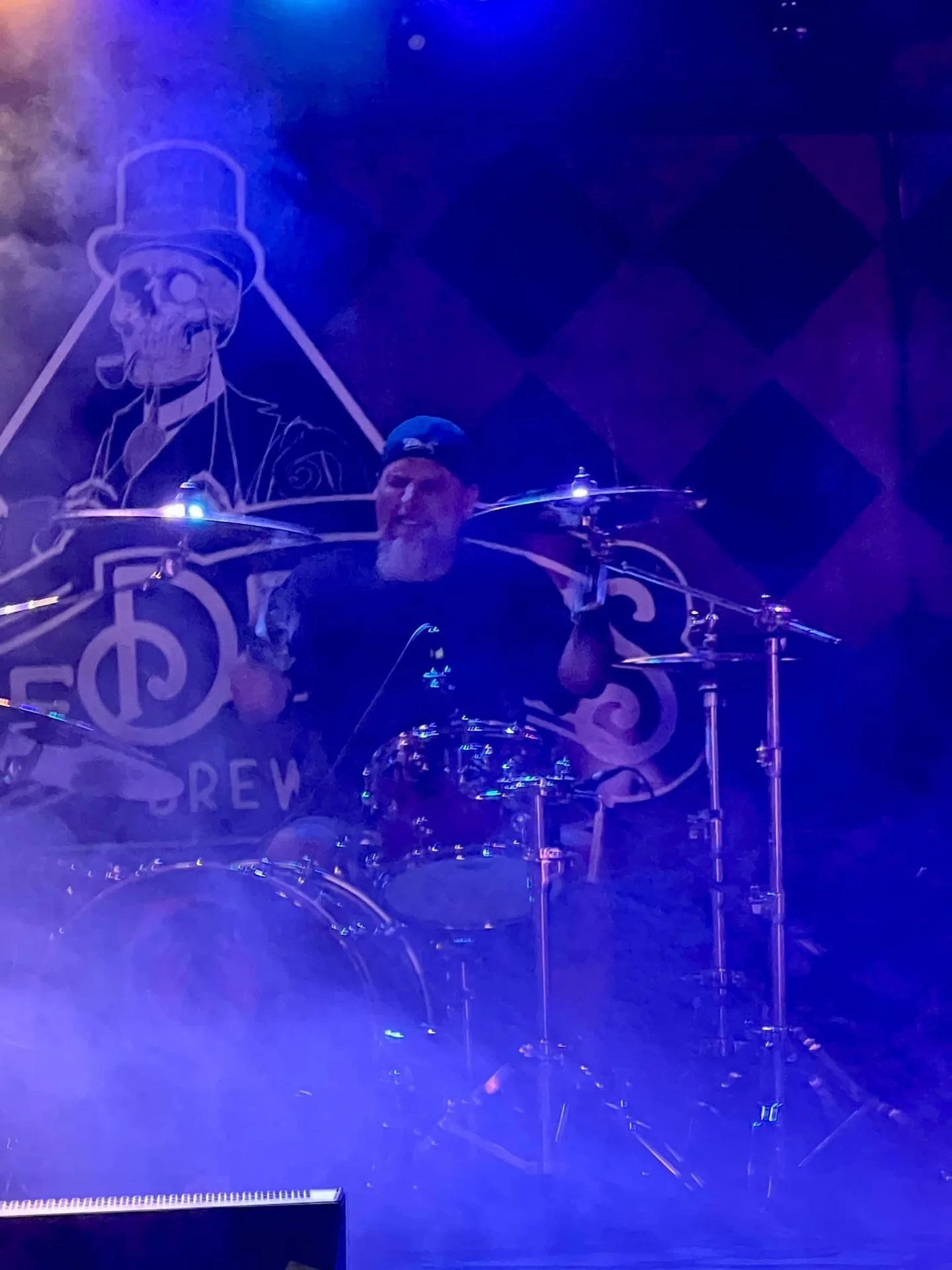 Kevin Horner drums blue lighting