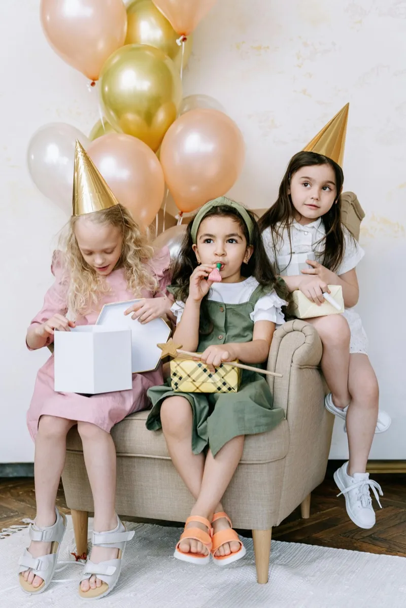 Birthday party photo booth fun