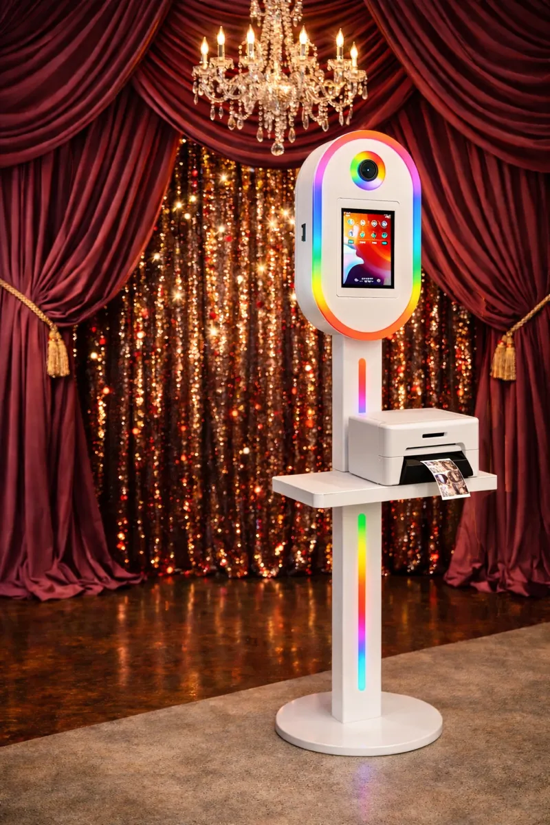 Premium photo booth with on-site printer