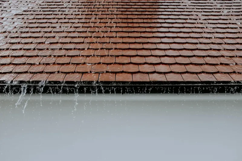 Gutter damage requiring repair