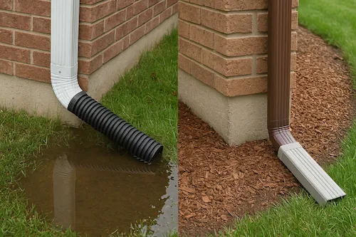 Water pooling foundation damage