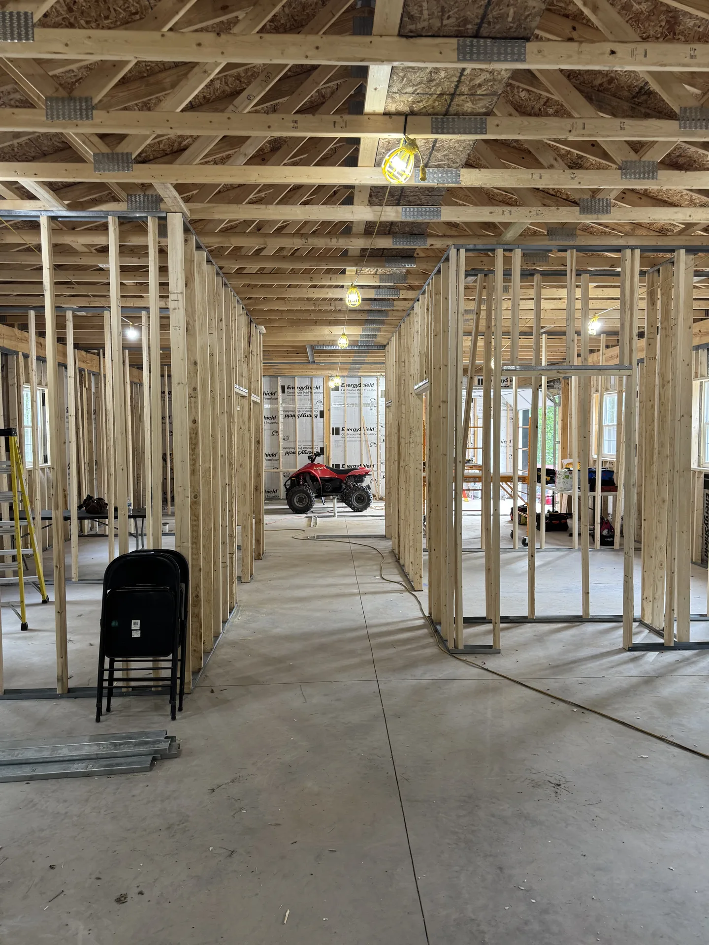 Commercial stud framing in progress