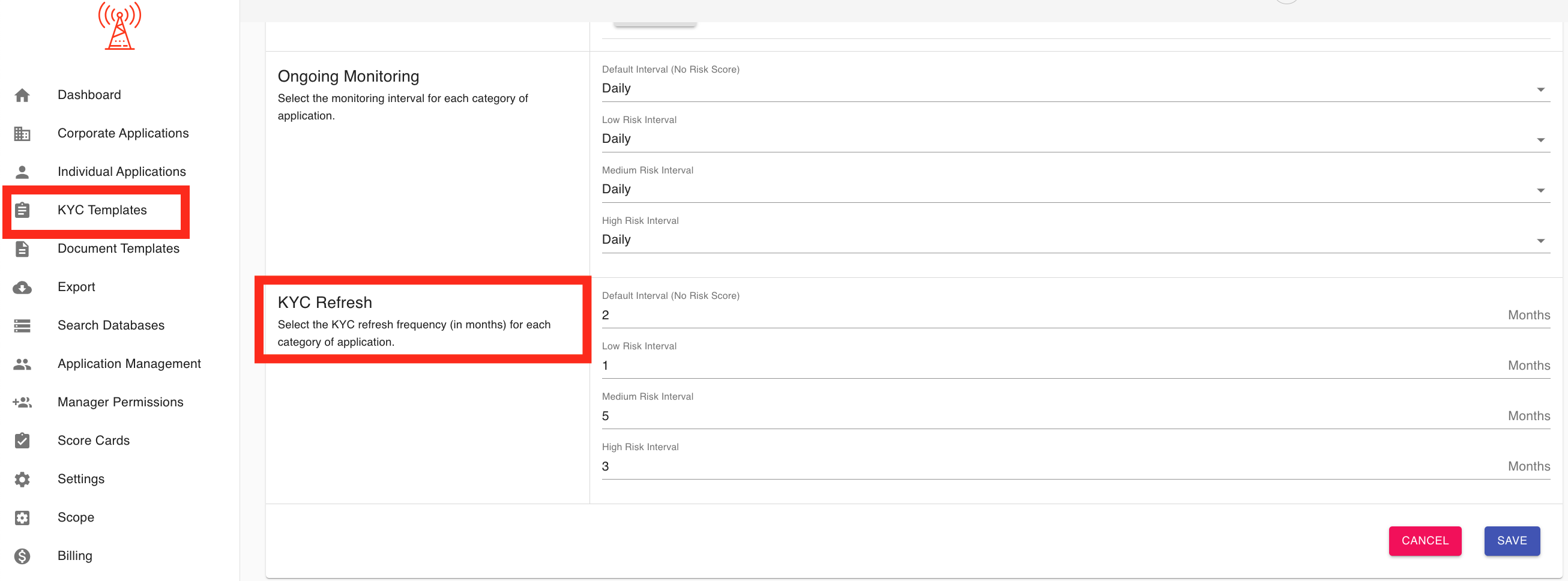 KYC Refresh UI