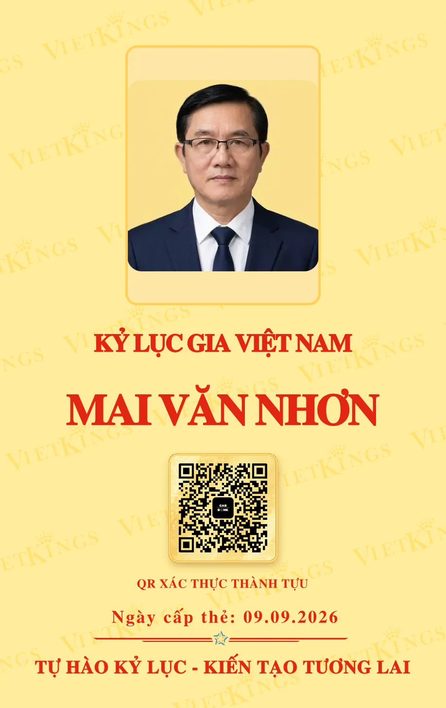 Mặt sau thẻ MAI VĂN NHƠN