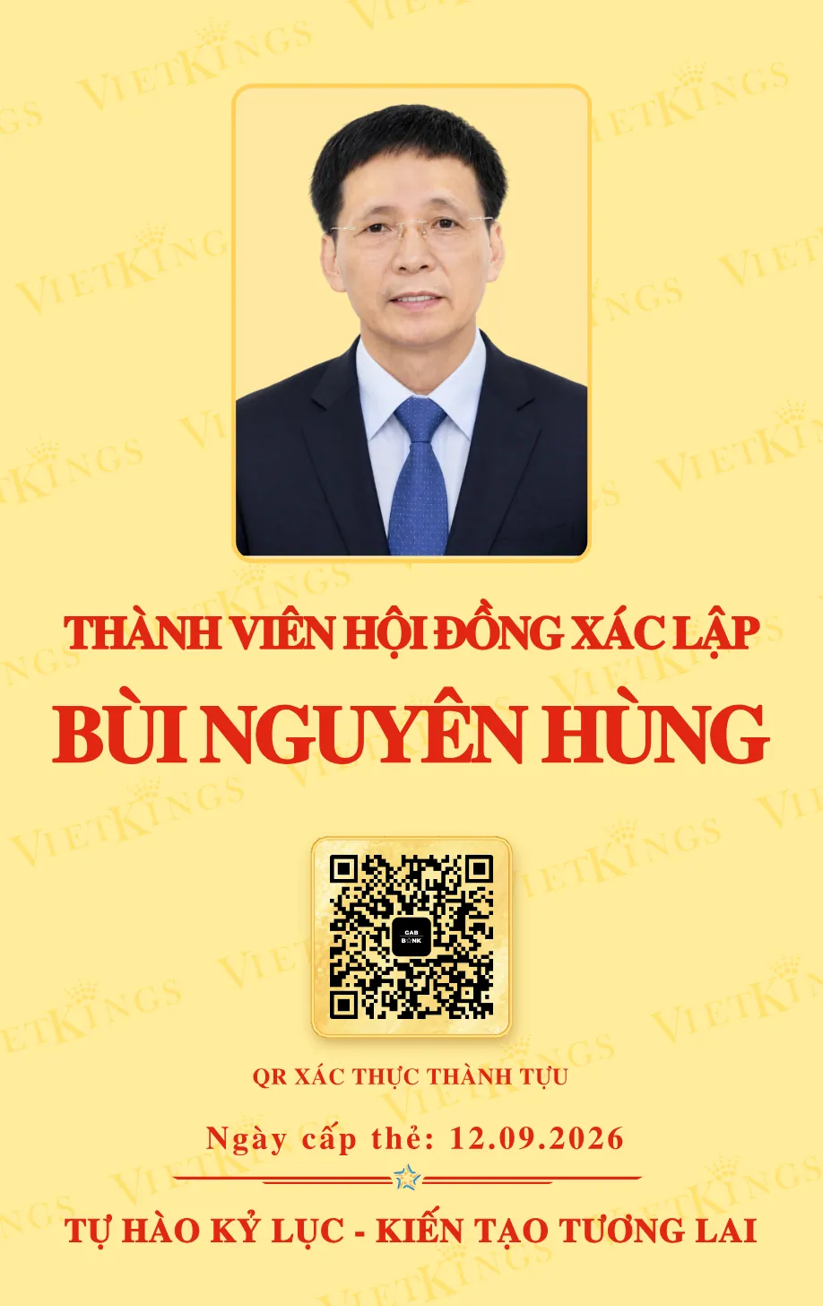 Mặt sau thẻ BÙI NGUYÊN HÙNG