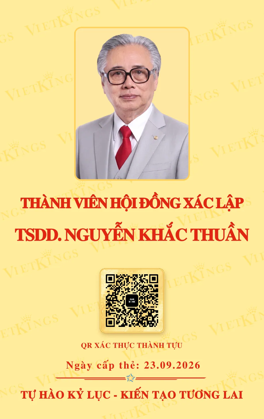 Mặt sau thẻ GS.TS NGUYỄN KHẮC THUẦN