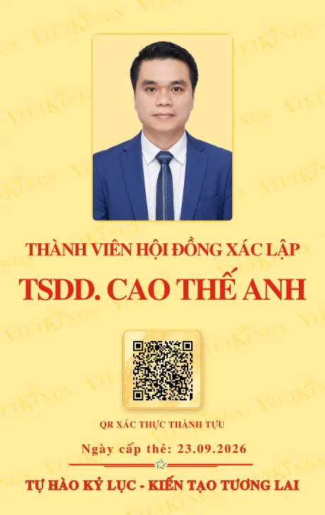 Mặt sau thẻ CAO THẾ ANH
