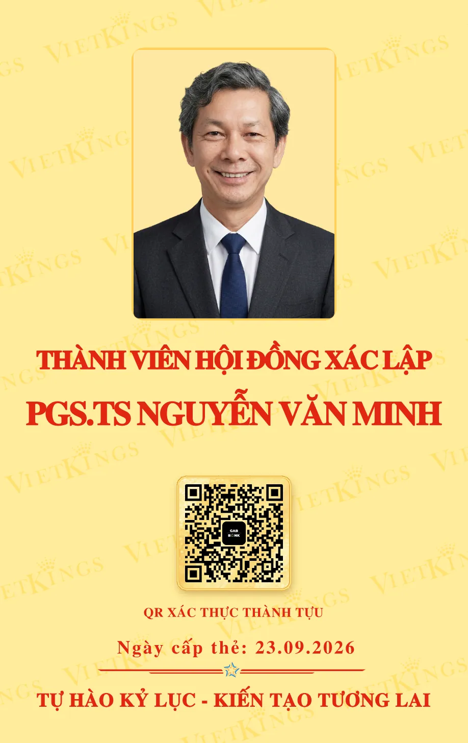 Mặt sau thẻ PGS.TS NGUYỄN VĂN MINH