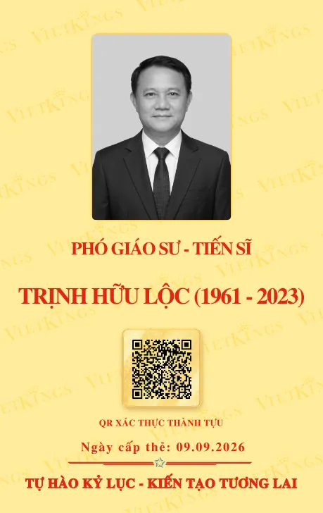 Mặt sau thẻ TRỊNH HỮU LỘC (1961 - 2023)