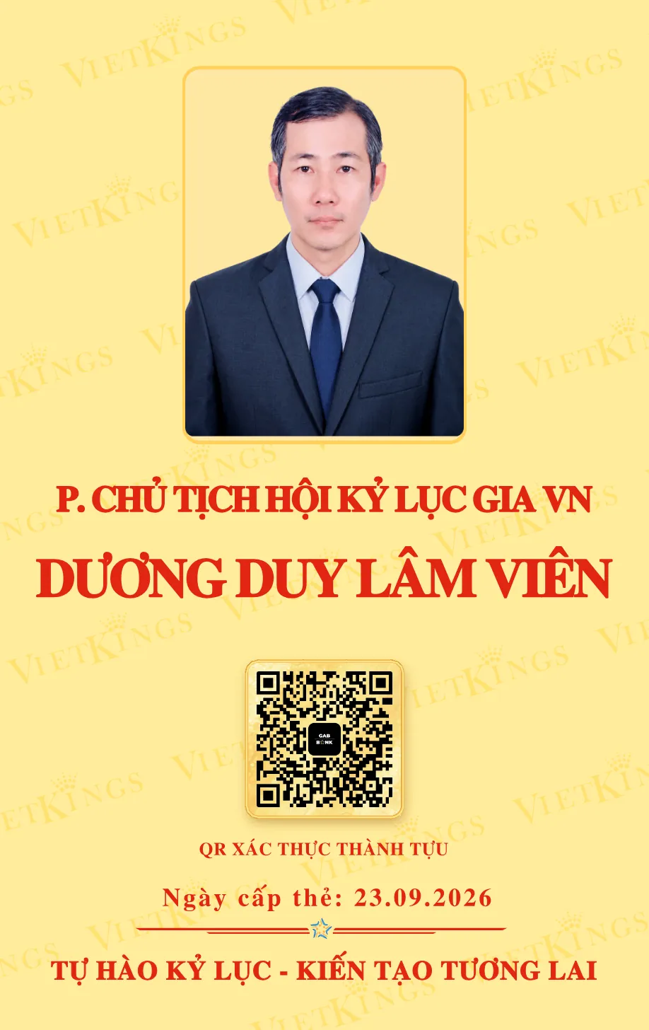 Mặt sau thẻ DƯƠNG DUY LÂM VIÊN