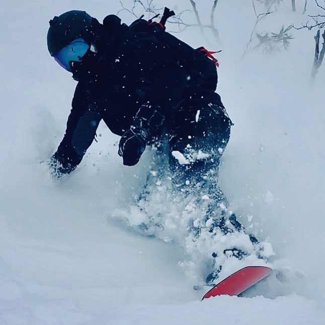 I strapped on my snowboard and made my descent into the back bowl