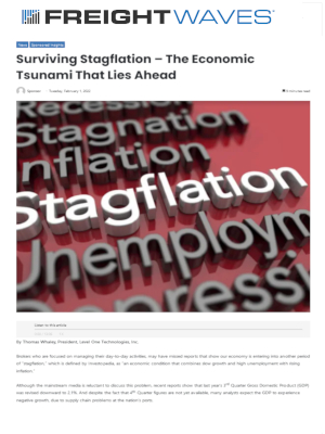 Freightwaves Surviving Stagflation