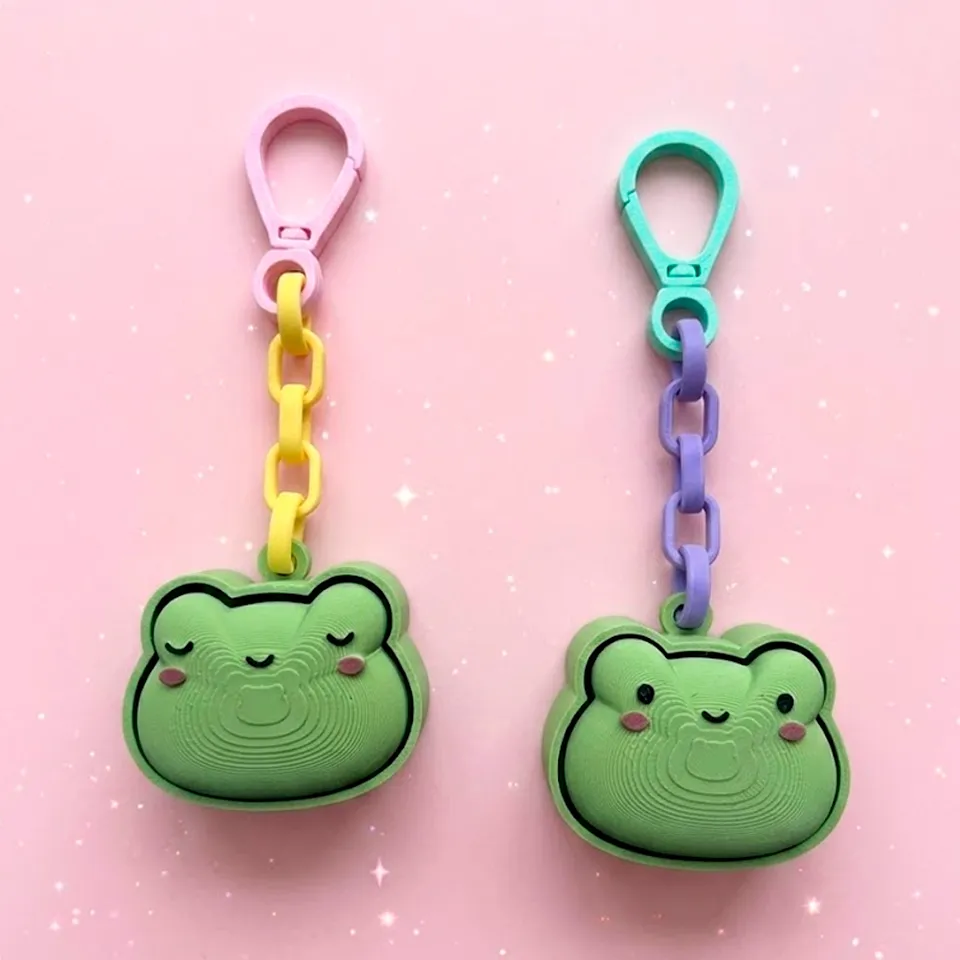 Porta-Chaves Fidget Clicker Anti-Stresse Kawaii em Impressão 3D – Chaveiro Sensorial com Efeito Click | Feito em Portugal 🇵🇹