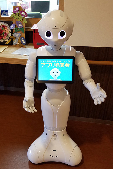 Pepperが介護福祉士に 老人ホームでロボットアプリの発表会を行いました ケーススタディ 専門学校 Hal東京