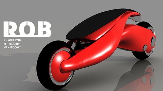 就職プレゼンテーション作品：カーデザイン分野『EV Motor Scooter {ROB}