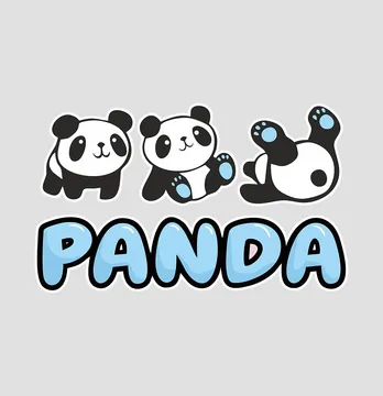 Термоналіпка "Panda" 14,5*9 см блакитний напис