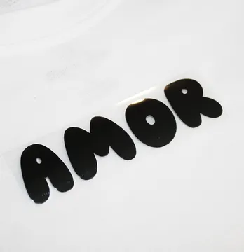Термоаплікація об'ємна пуф "Amor" 12*3,5 см чорного кольору