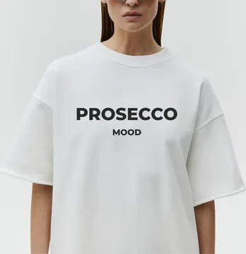 Термоаплікація "Prosecco mood" 19*5,5 см чорного кольору