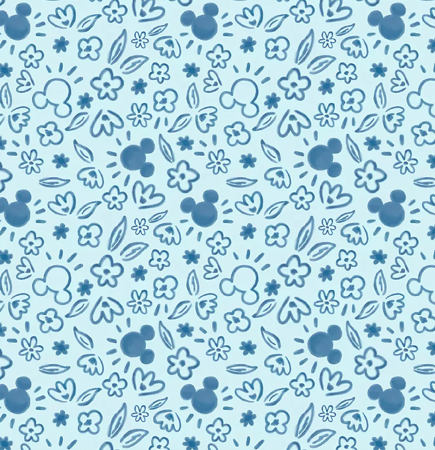 Ткань плащевка "Канада - Mickey на голубом" ширина 150 см (110г/м2) 100% poliester -1