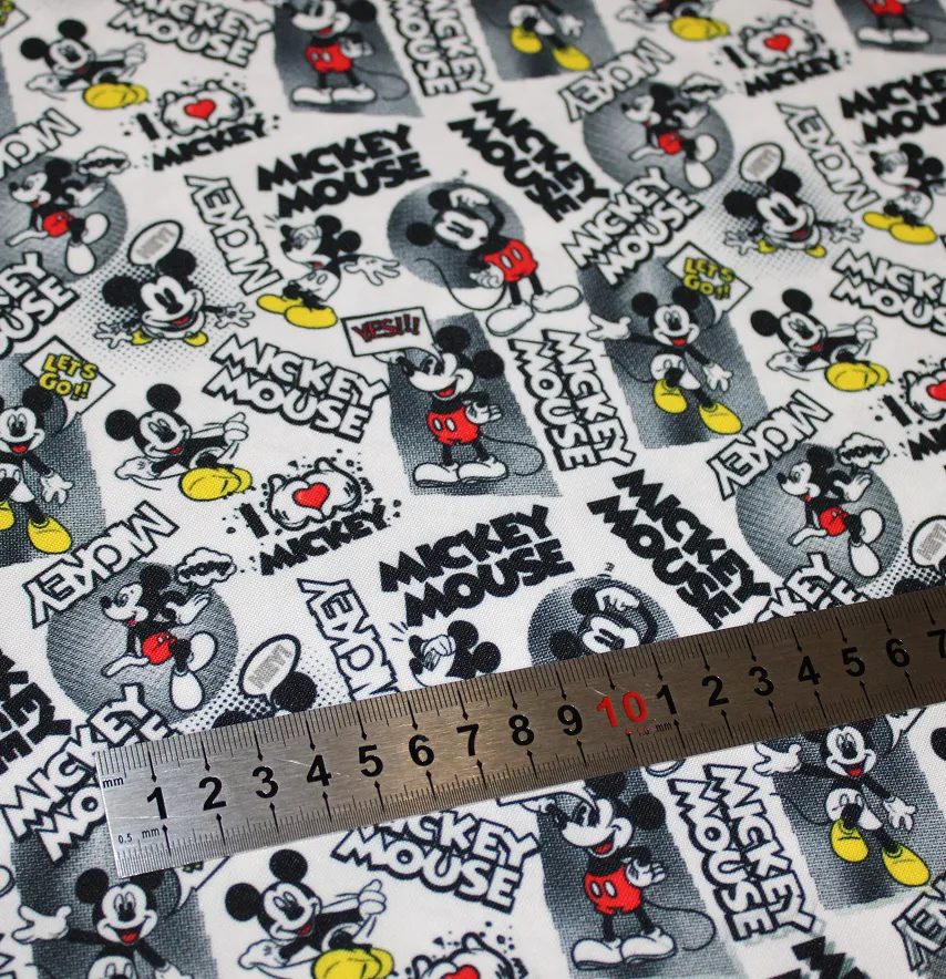 Тканина габардин "Mickey Mouse" ширина 150 см (250г/м2) 100% poliester -1