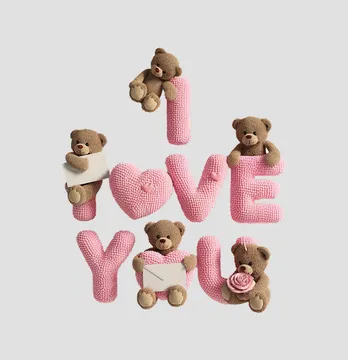 Термоналіпка "Ведмедики I love you" 16*19 см