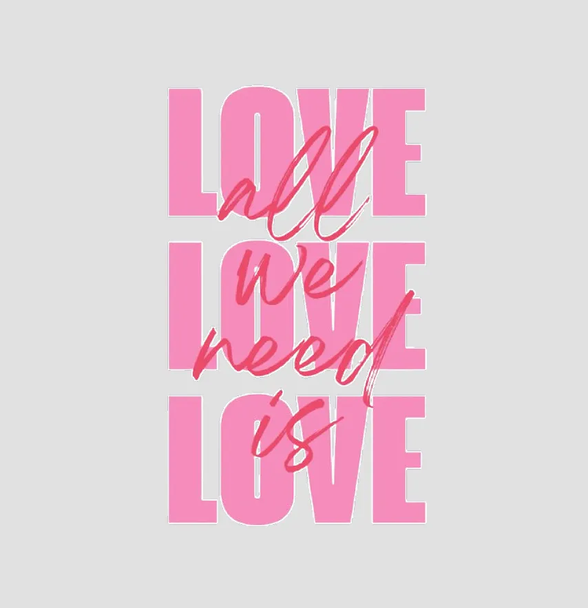 Термоналіпка "All we need is love" 10,5*19 см-0