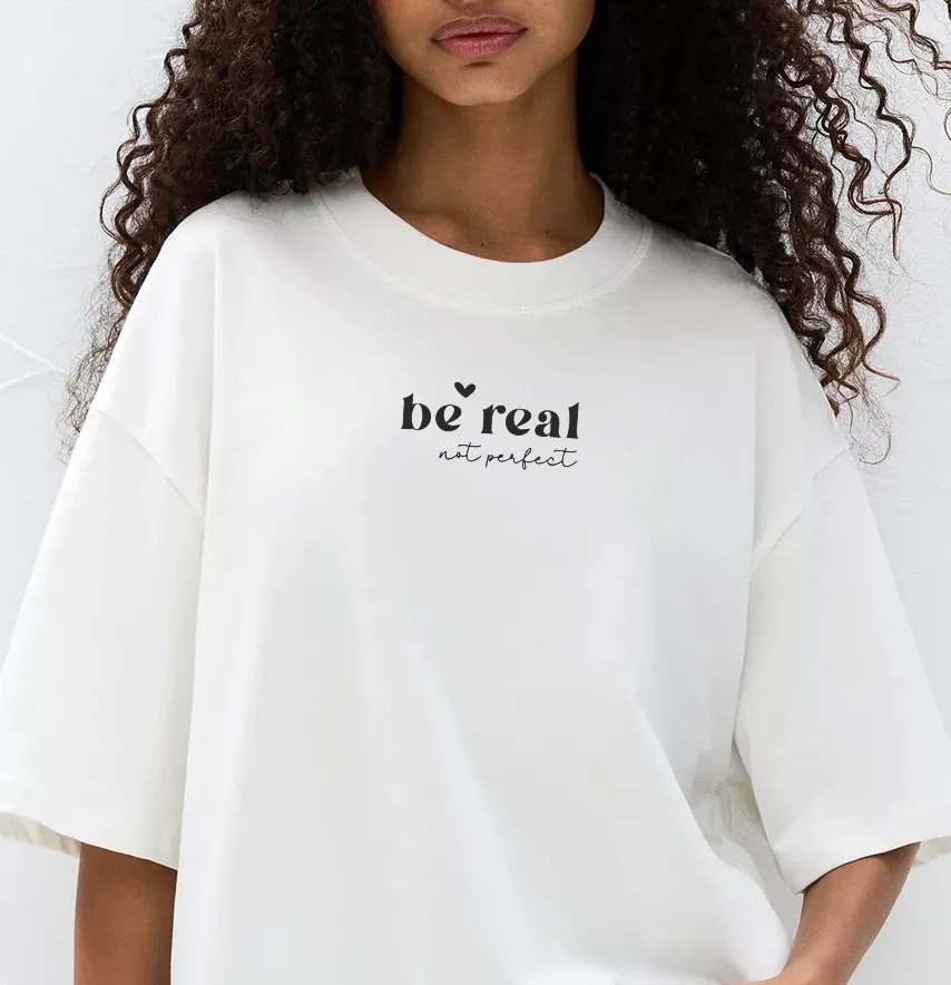 Термоналіпка "Be real" 8*3,5 см чорного кольору-1