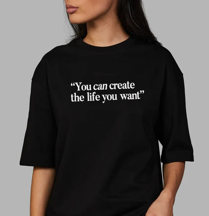 Термоналіпка "You can create" 19*5,5 см білого кольору-1